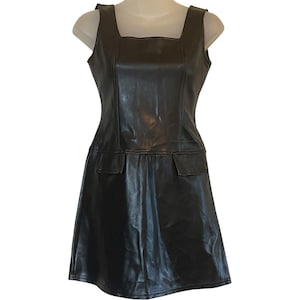 chinese dress ladies Ariella Strap Dress - Dark In Love Faux Leather