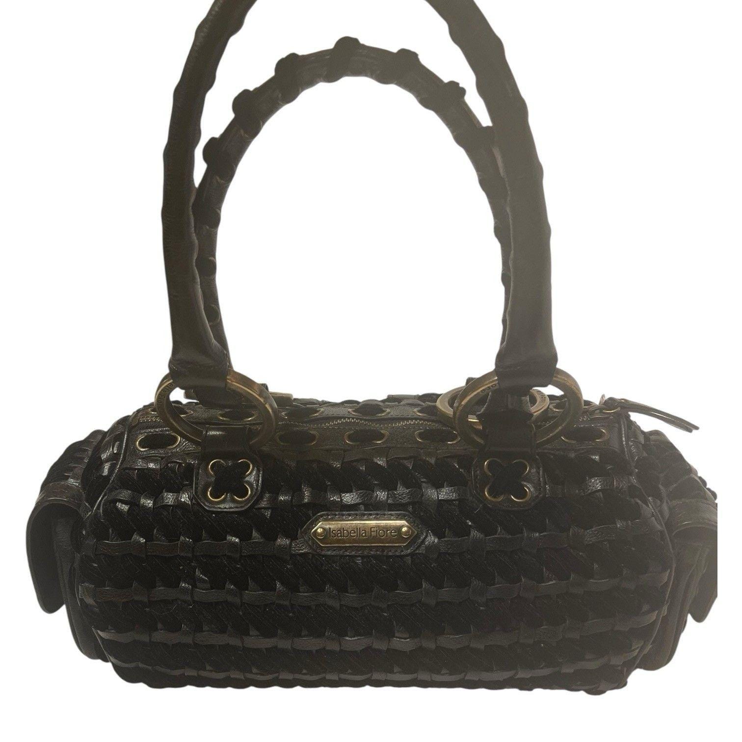 Sac Fourre-tout Isabella Fiore – Mélange Cuir Et Toile – Cartable Style Sac à Main Occasion