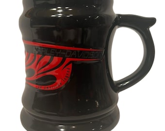 Tazza Harley Davidson da 14 once in ceramica con grafica a fiamma, stile Y2K, per motociclisti, vintage.