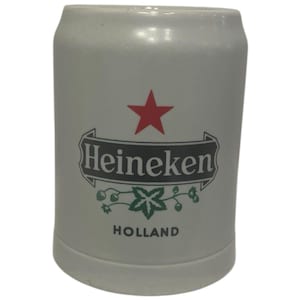 Boccale da birra Heineken da 473 ml in ceramica vintage Ceramarte Brasile Barware Decor Mug immagine 1
