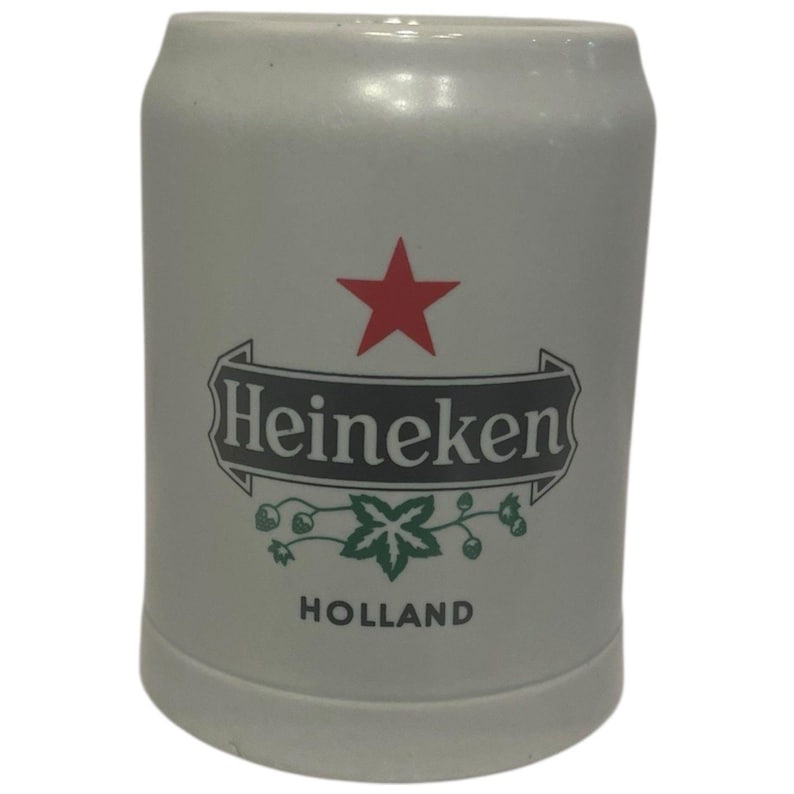 Boccale da birra Heineken da 473 ml in ceramica vintage Ceramarte Brasile Barware Decor Mug immagine 1