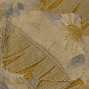 Vintage Tommy Bahama Linen Hawaiian Shirt Mens S Banana Leaf Resort Camp EUC image 8