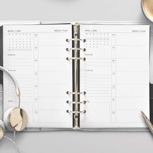2026 Weekly Planner: Printable Minimalist Design (Digital Download) image 6