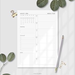 2026 Weekly Planner: Printable Minimalist Design (Digital Download) image 4