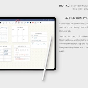 Everyday Sticky Notes Minimal Functional Memo Pads Printable PDF, Cropped PNG for Digital Planner Instant Download image 7