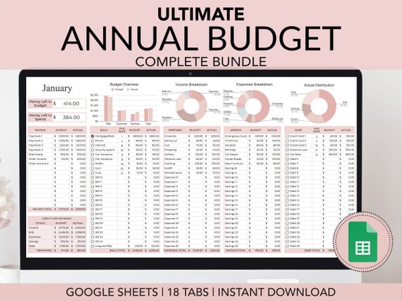 Planner Budget Annuel - Spécial Enveloppes Budget (digital