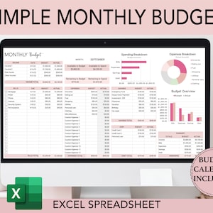 Monthly Budget Spreadsheet Excel, Budget Template Excel, Budget Spreadsheet, Budget Template, Personal Budget