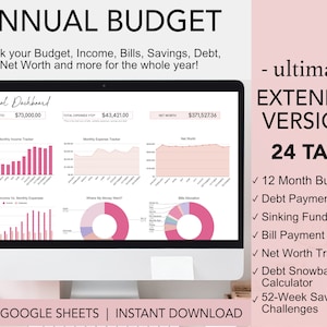 Annual Budget Spreadsheet, Budget Template, Budget Template, Budget Google Sheets Template, Budget Spreadsheet, , Monthly Budget