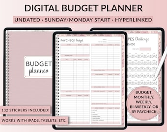 Digital Budget Planner, Digital Planner, GoodNotes Digital Planner, Budget Planner, Digital Planner for iPad, Monthly Budget Paycheck Budget