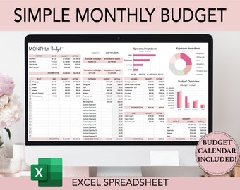 Monthly Budget Spreadsheet Excel, Budget Template Excel, Budget Spreadsheet, Budget Template, Personal Budget