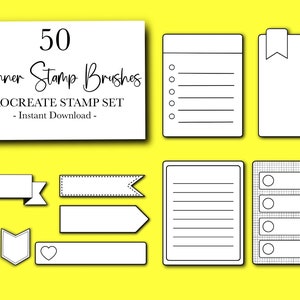 50 Procreate Planner Stamp Brushes