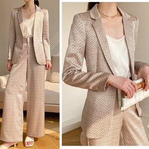Blue suit for women, jacket and tight pants suit, tapered trousers with  blazer, Gilda Suit -  Portugal