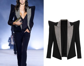 sequin suit jacket womens