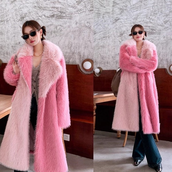 Pink Fur Coat - Etsy