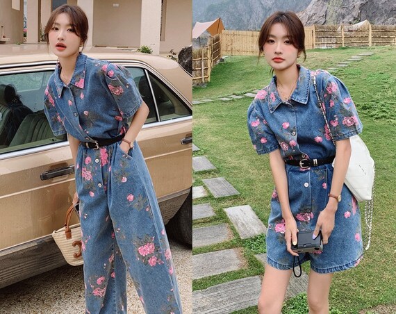 Denim Patchwork Jumpsuit, Woman Jeans Rompers Street Smart Casual High Rise  Overalls Holiday Playsuit Outdoors Wedding Prom Party Gift -  Hong Kong