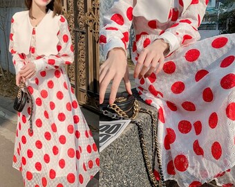 red one piece dress