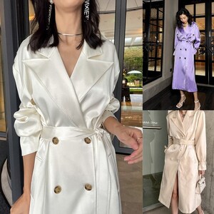 White Satin Duster Etsy Canada