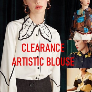 Special price offer - ARTISTIC blouse, designer shirt high quality shop clearance fashion products, last item in stock