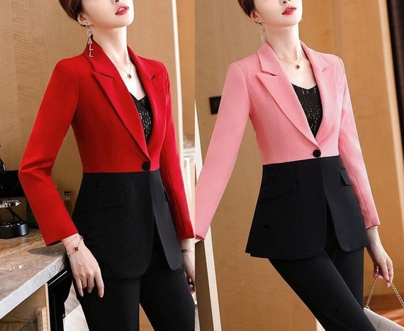 Black Suit Pants For Women Korean 2 Buttons Wide Leg Trousers Vintage  Streetwear High Fashion Office Ladies Work Pants