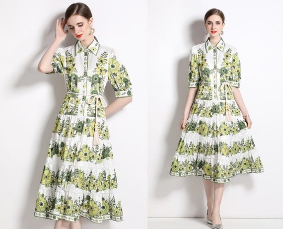 Buy Floral Printed V-neck Knee Length Western Dress for Women/girls Online  at Silvermerc | SWF2URXS_1 – Silvermerc Designs
