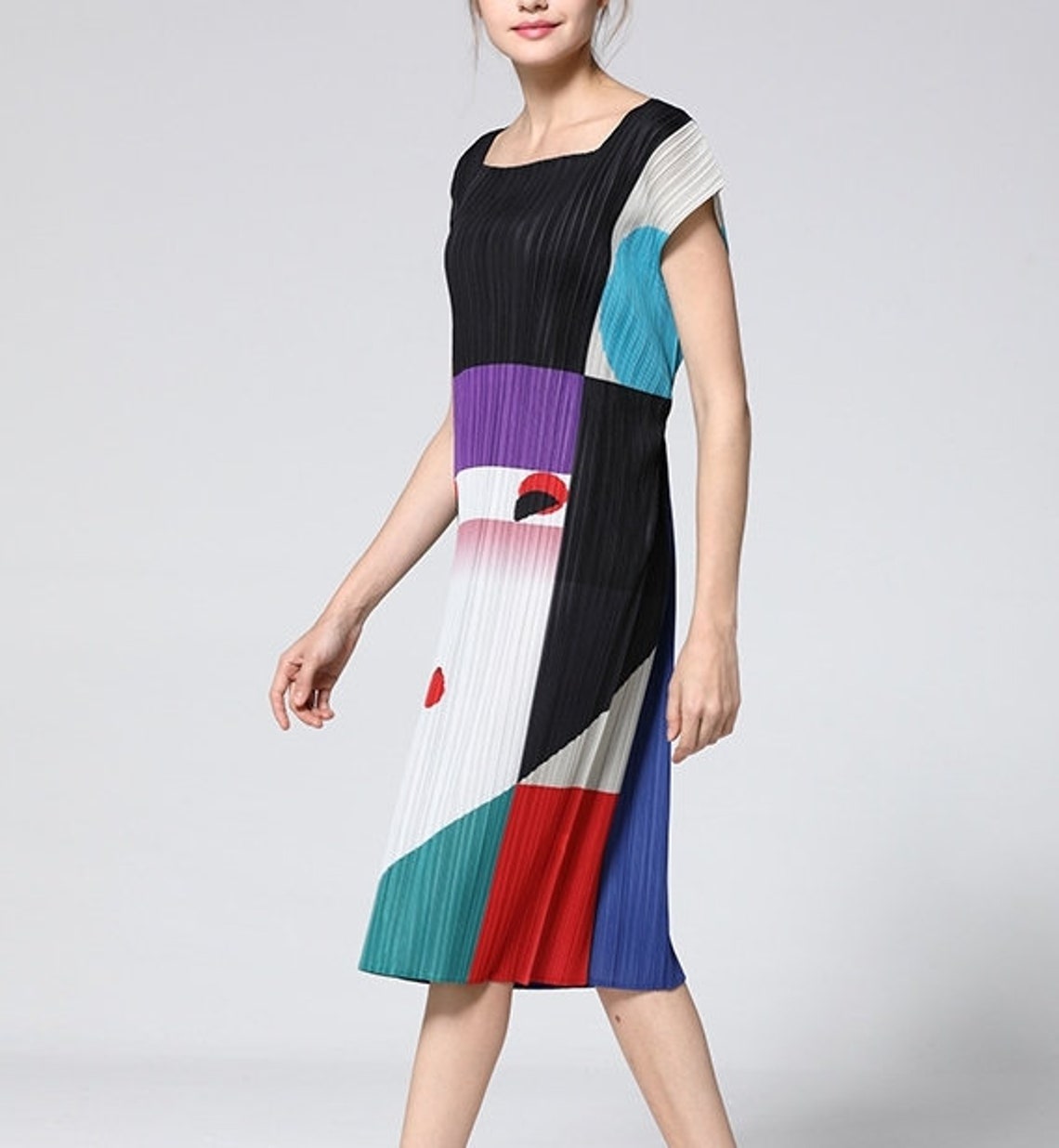 Pleated Art Dress 2 Versions to Choose Women One-piece Dress - Etsy