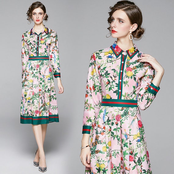 Designer Classic Art Pattern Dress 