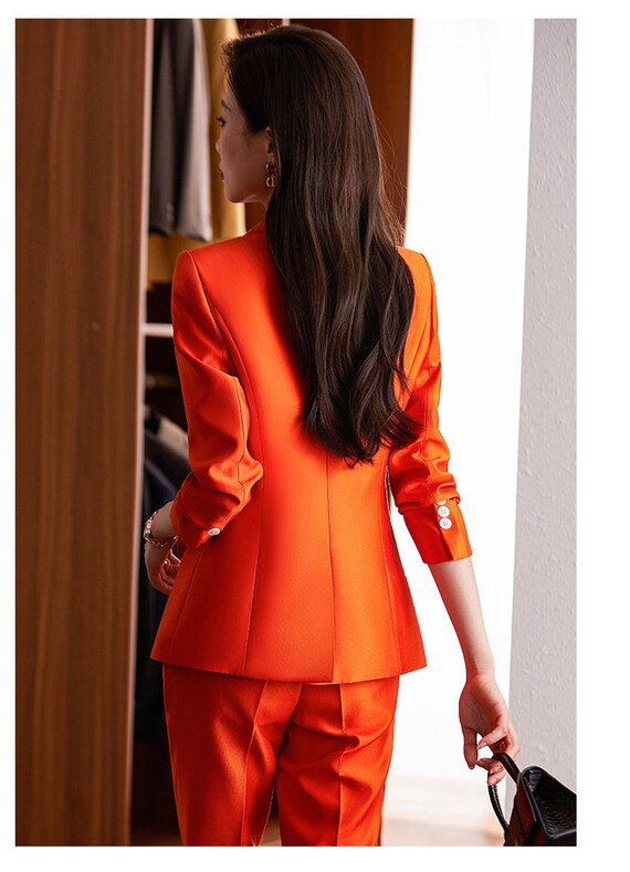 Conjunto de traje de mujer, chaqueta de traje minimalista de