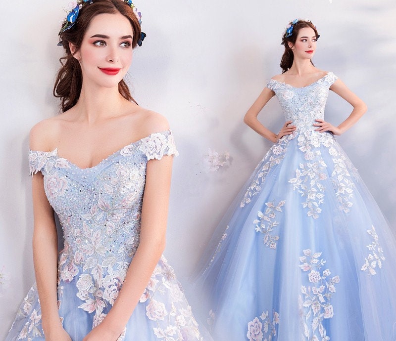 Lite Flowery Princess Gown – GlamEdge Dress & Gown