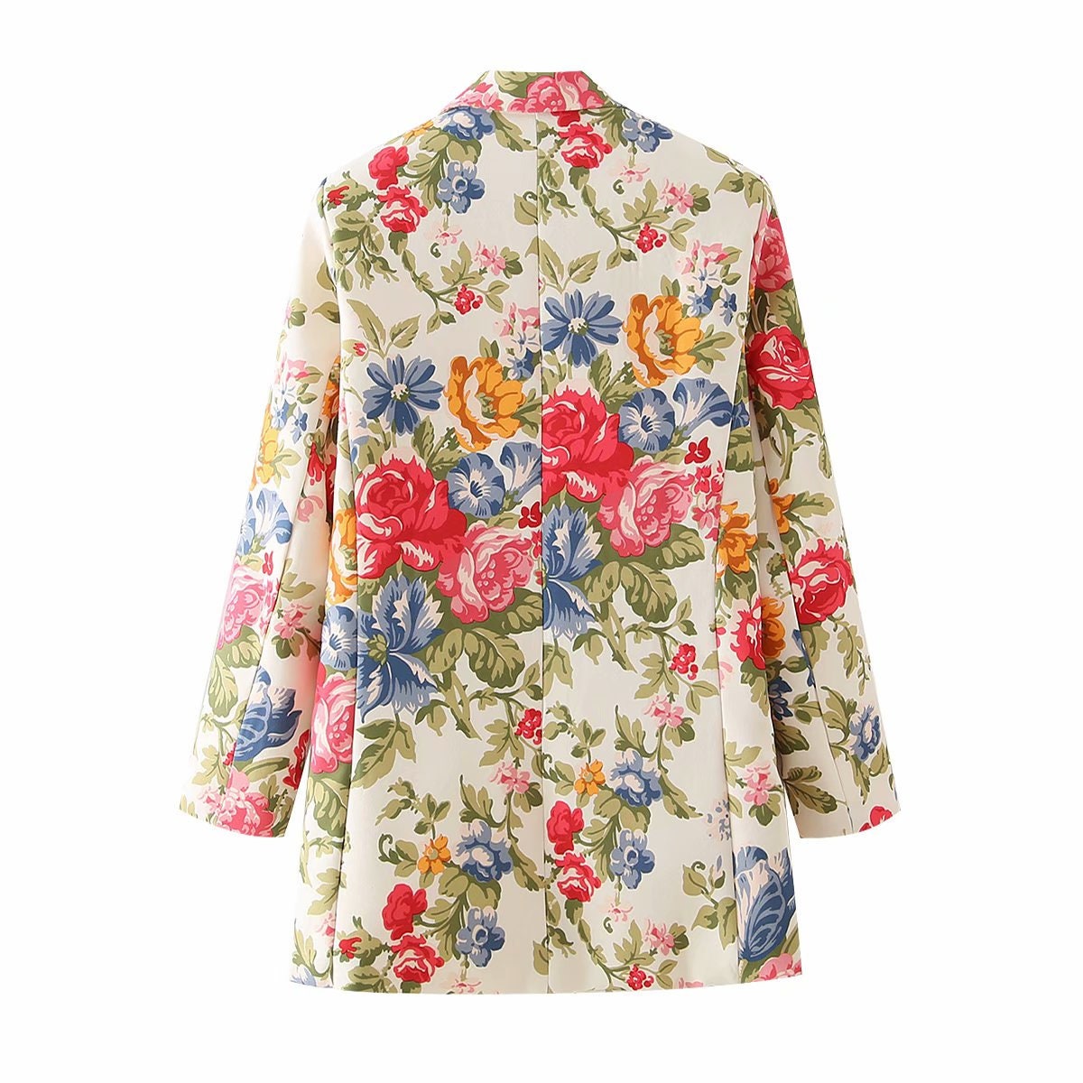 Floral art pattern blazer colorful print jacket long sleeves | Etsy
