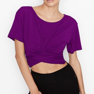 Twist Tie Crop Top Sewing Pattern | Women&#39;s T-Shirt | PDF Instant Download | Easy Instructions