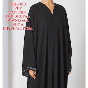 Abaya Pdf Sewing Pattern | Aline Dress | Arabic National Dress Patterns | Niqab | Layered PDF