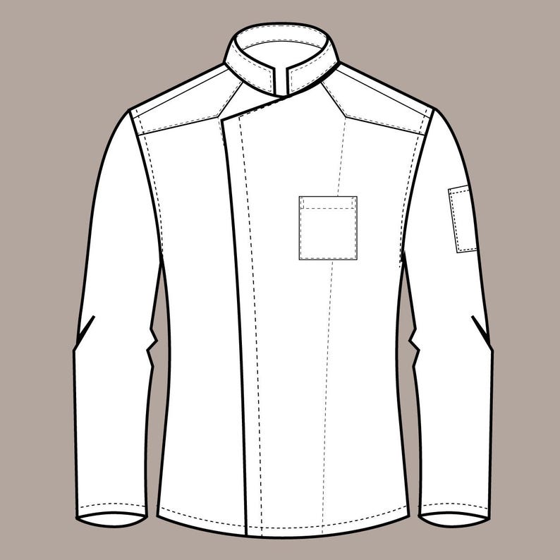 Classic Chef Jacket PDF Sewing Pattern | Hotel Uniform DIY | A4, US ...