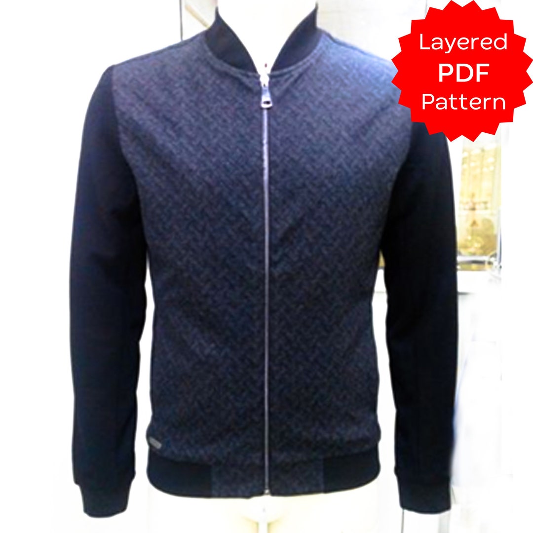 Bomber Jacket Pdf Sewing Pattern | Biker Jackets PDF Patterns ...