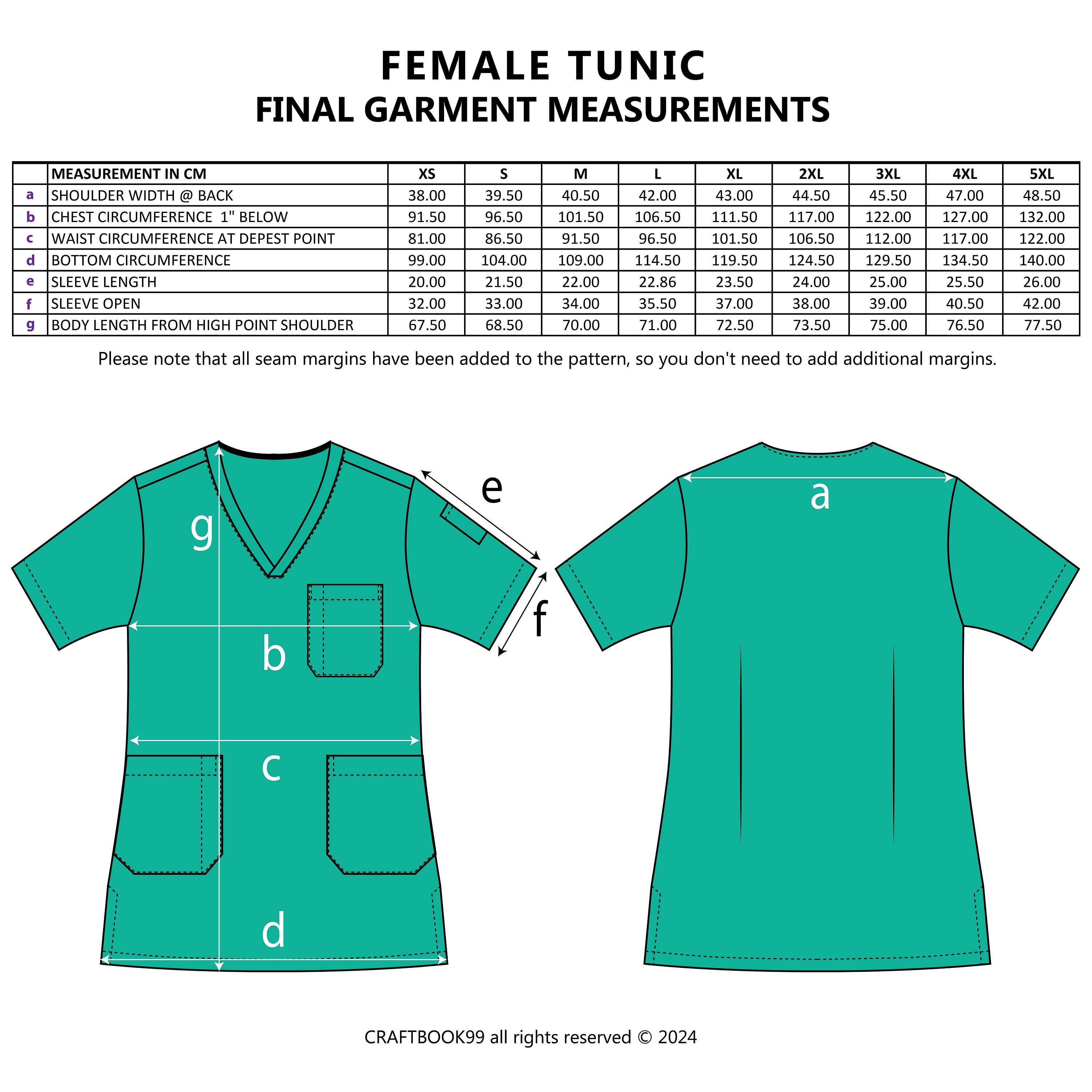 Scrub Form Female Scrub Set PDF Sewing Pattern | Medical Uniform Mold | Nurse ...