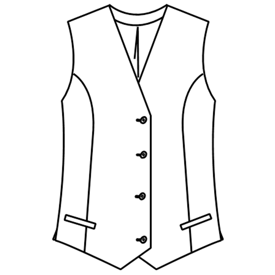 Womens Waistcoat Pdf Sewing Pattern Female Vest Waist Coat | Etsy
