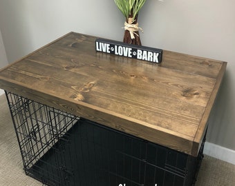 Dog Kennel Wood Table Top Dog Kennel Cover Farmhouse Dog Kennel Top Dog Crate Topper Dog Crate Table Wire Crate Cover Farmhouse Furniture