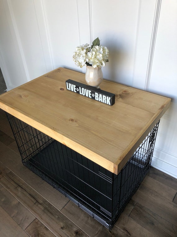 Dog crate wood hot sale top