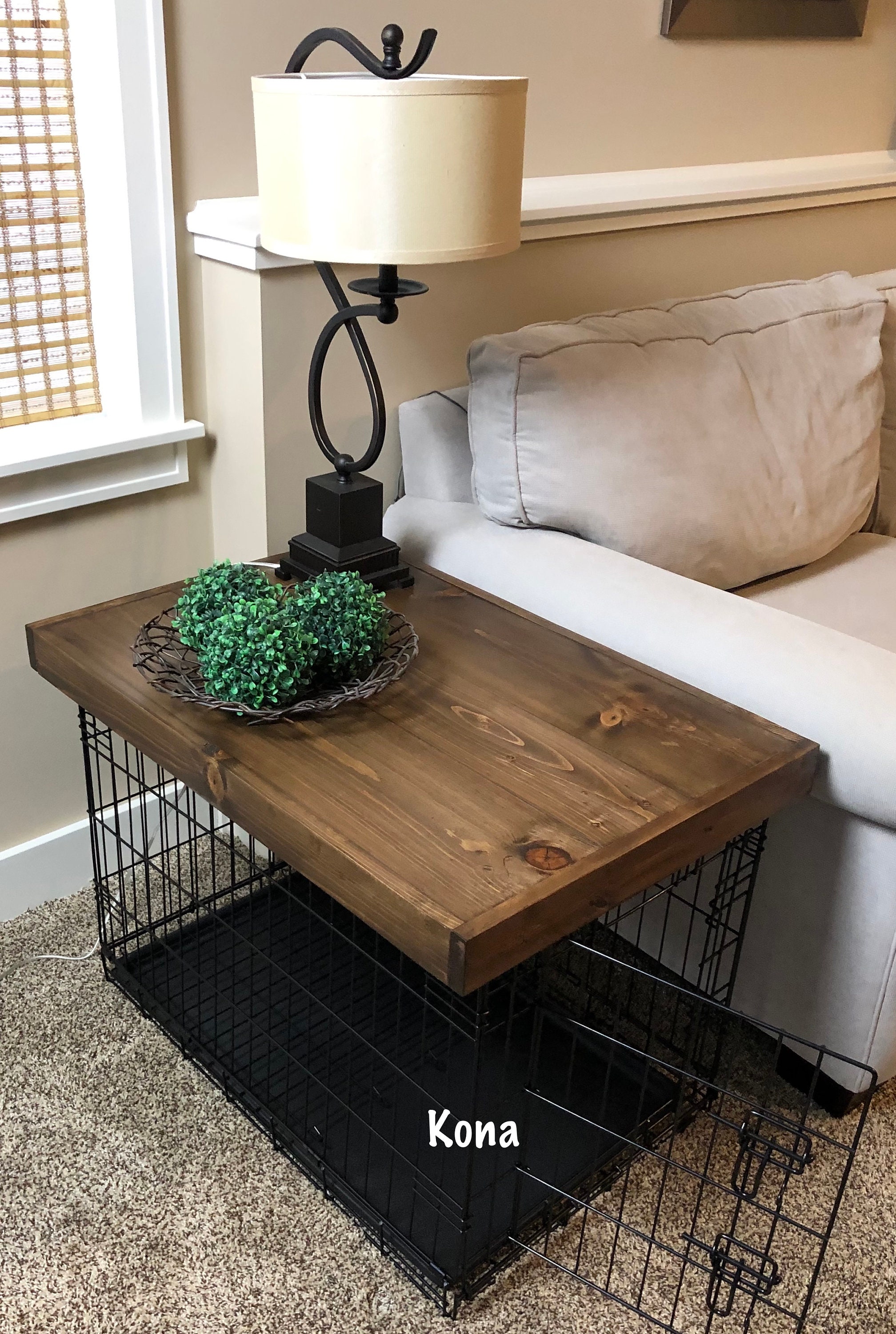 Dog Kennel Wood Table Top Dog Kennel Cover Farmhouse Dog | Etsy