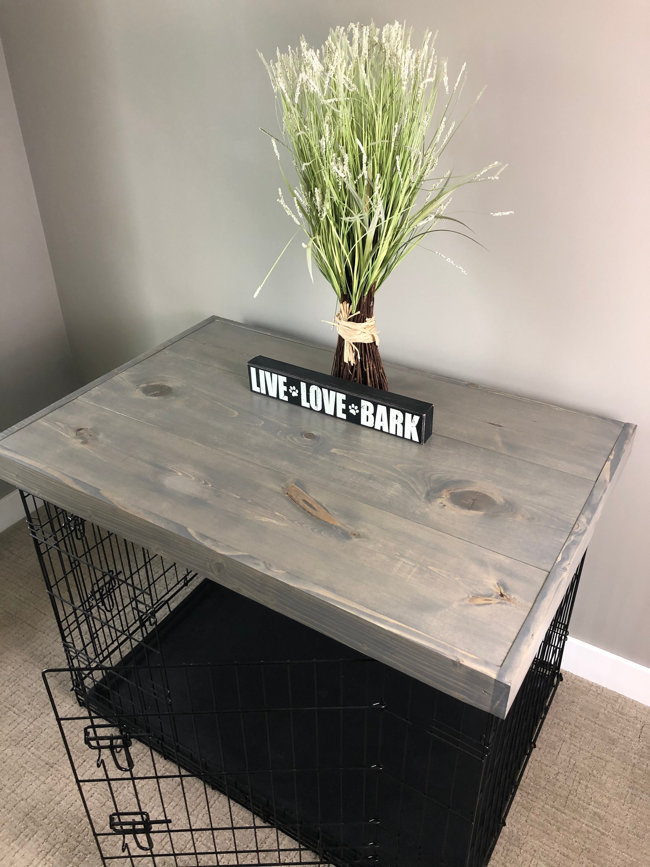 Dog Crate Topper Dog Crate Kennel Topper Farmhouse Etsy