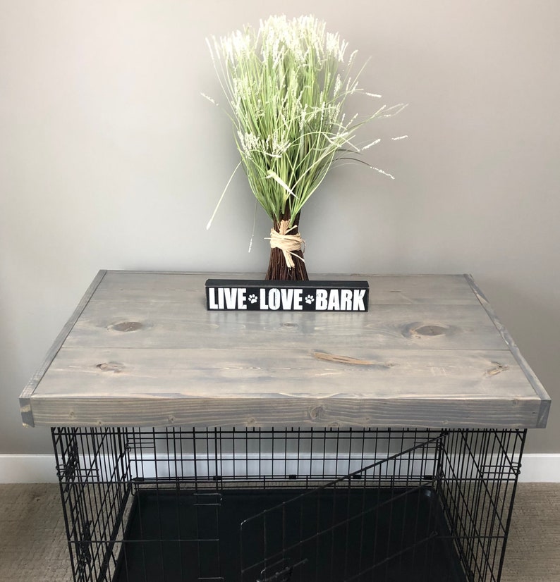 Dog Kennel Wood Table Top Dog Kennel Cover Dog Crate Topper Etsy