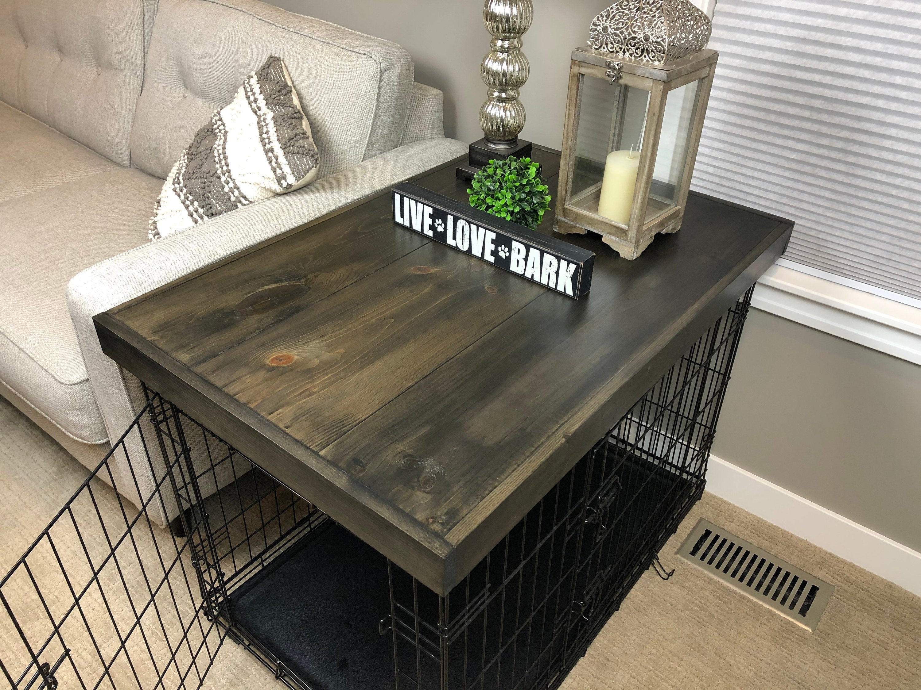 Dog Crate Topper Dog Crate Furniture Kennel Topper Dog Etsy