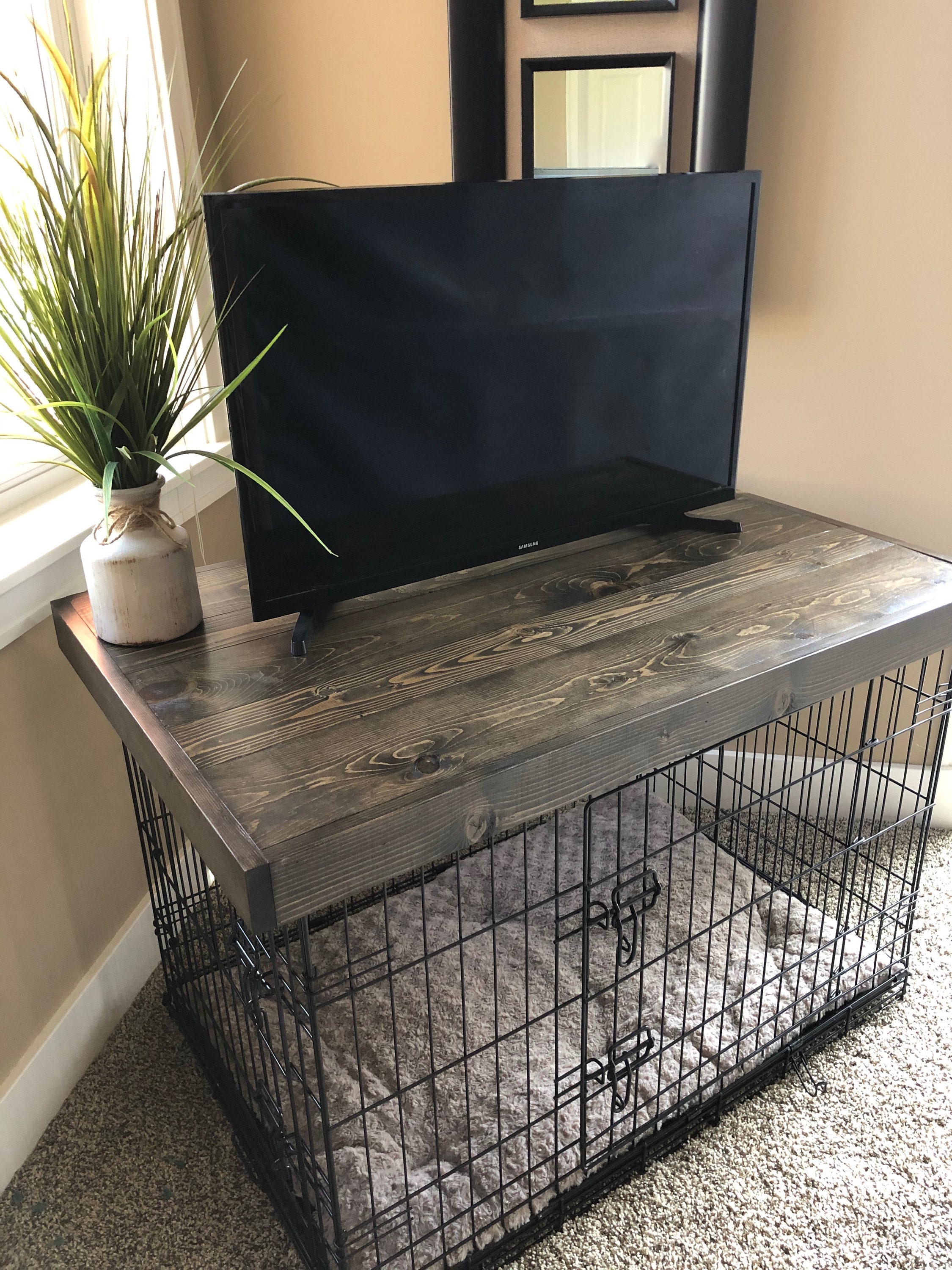 Dog Crate Topper Dog Crate Furniture Kennel Topper Dog Etsy