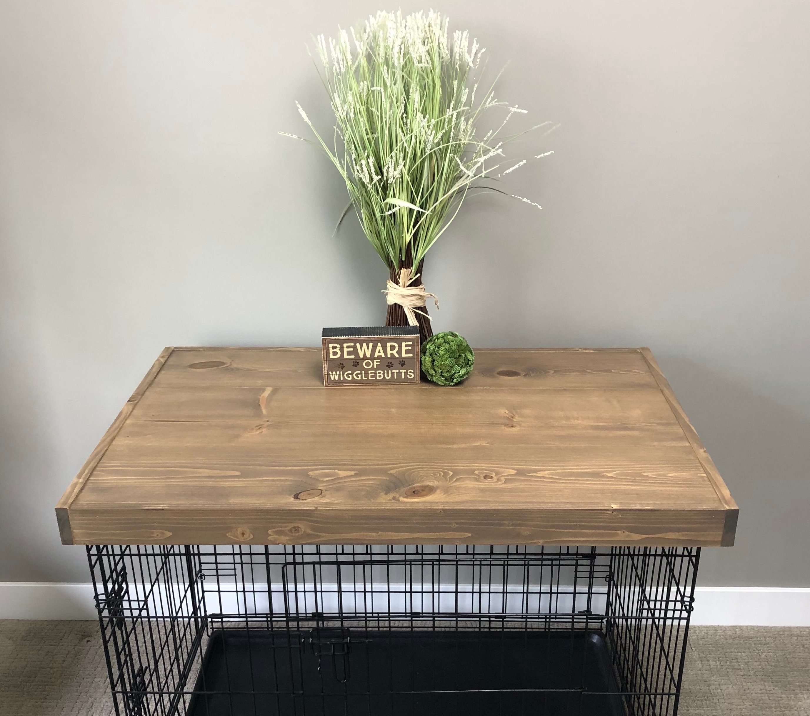 Dog Crate Topper Dog Crate Kennel Topper Farmhouse Etsy