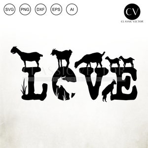 Goat Love SVG - Goat Lover