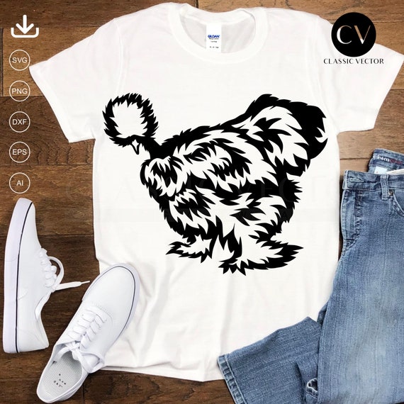 Chicken Pet Showgirl Silkie SVG - Etsy