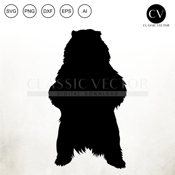 Bär stehend SVG Silhouette - Etsy Schweiz