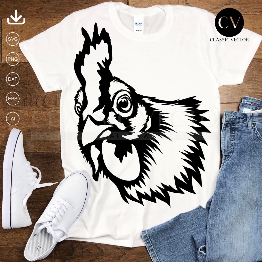 Peeking Rooster Clipart - Etsy