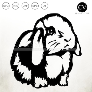 Lapin SVG, vecteur de lapin, silhouette de lapin, lapin Png, lapin Cutfile, lapin Clipart, imprimables lapin, fichier SVG de lapin, lapin Svg, Dxf