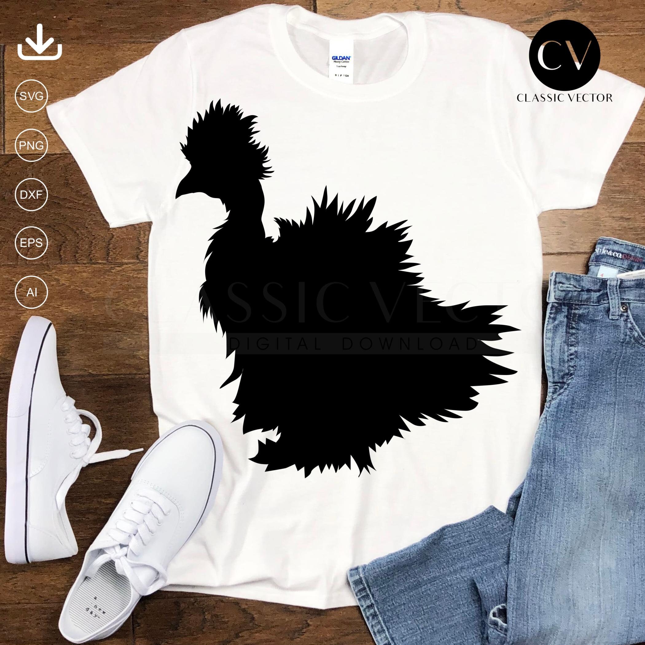 Chicken Silhouette Showgirl Clipart SVG | Etsy