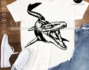 Mosasaurus Digital Download - Mosasaur Svg File